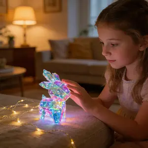 Colorful Deer Decorative Light, Artistic Glowing Ornament, Girl Room Decoration Lamp, USB Powered, Wedding Anniversary Birthday Gift