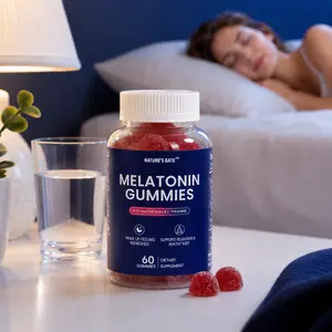 Nature's Gate Melatonin Gummies 5mg with Magnesium & L-Theanine | Zero Sugar, Sleep Support Supplement | Relaxation & Nighttime Wellness | 60 Gummies