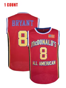 Men's Basketball Jersey, Loose Letter & Number Embroidery Basketball Jersey, Breathable Quick Drying Sports Jersey for Outdoor Sports, Classic Throwback Jersey, Vintage Basketball Jersey, Graphic Jersey Top