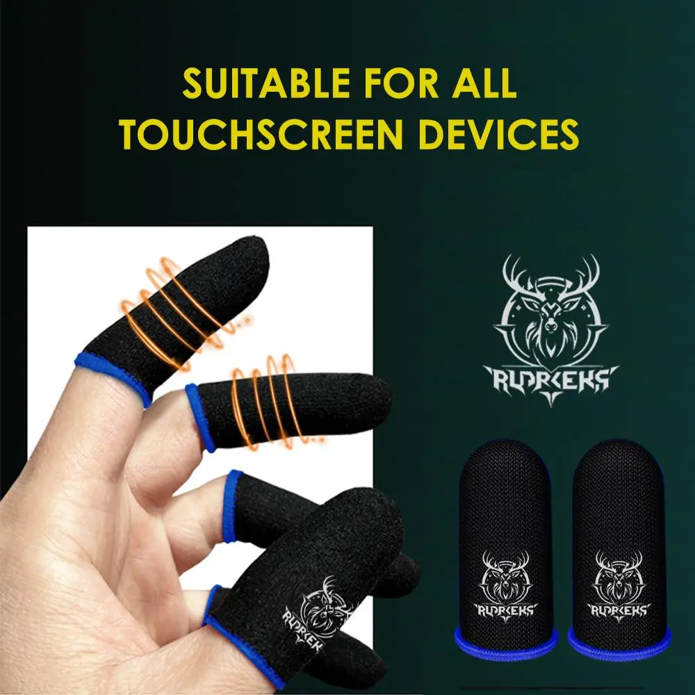 Deer R Mobile Game Controller Finger Sleeve Set, 2 Counts/set Anti-sweat Breathable Touchscreen Finger Sleeve for Mobile Phone Games, Gaming Accessories, Console Accessory