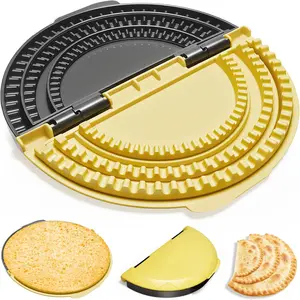 Multifunctional Empanada & Tortilla Press Kit, 6/8/10in Dough Mould, Non-Stick Sealer, Labor-Saving Kitchen Tool for Busy Home Cooks, Meal Prep Pros, Perfect for Mexican Street Food, Asian Dumplings, No Mess, Easy Operation Set Utensils Pastry roti maker