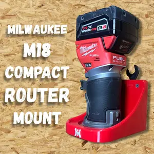 Milwaukee M18 Compact Router & Wrench Wall Mount Holder