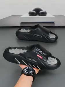 Men's Summer Outdoor Fashion Couple Sandals, Anti-Slip Thick Sole Height-Boosting Beach Slippers, Versatile One-Piece Flip Flops