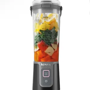 Ninja Blast Portable Personal 18 Oz Blender w/ Leak Proof Lid & Easy Sip Spout, Rechargeable Base, Black