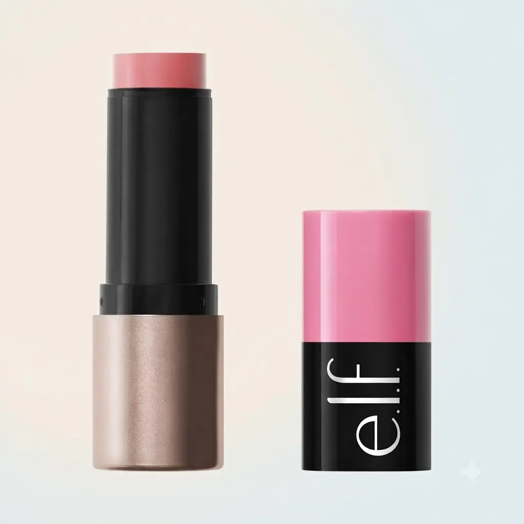 e.l.f. Soft Glam Cream Blush Stick Pink On It Natural Flush Satin Finish Shea Butter Vegan Cruelty-Free Face Makeup