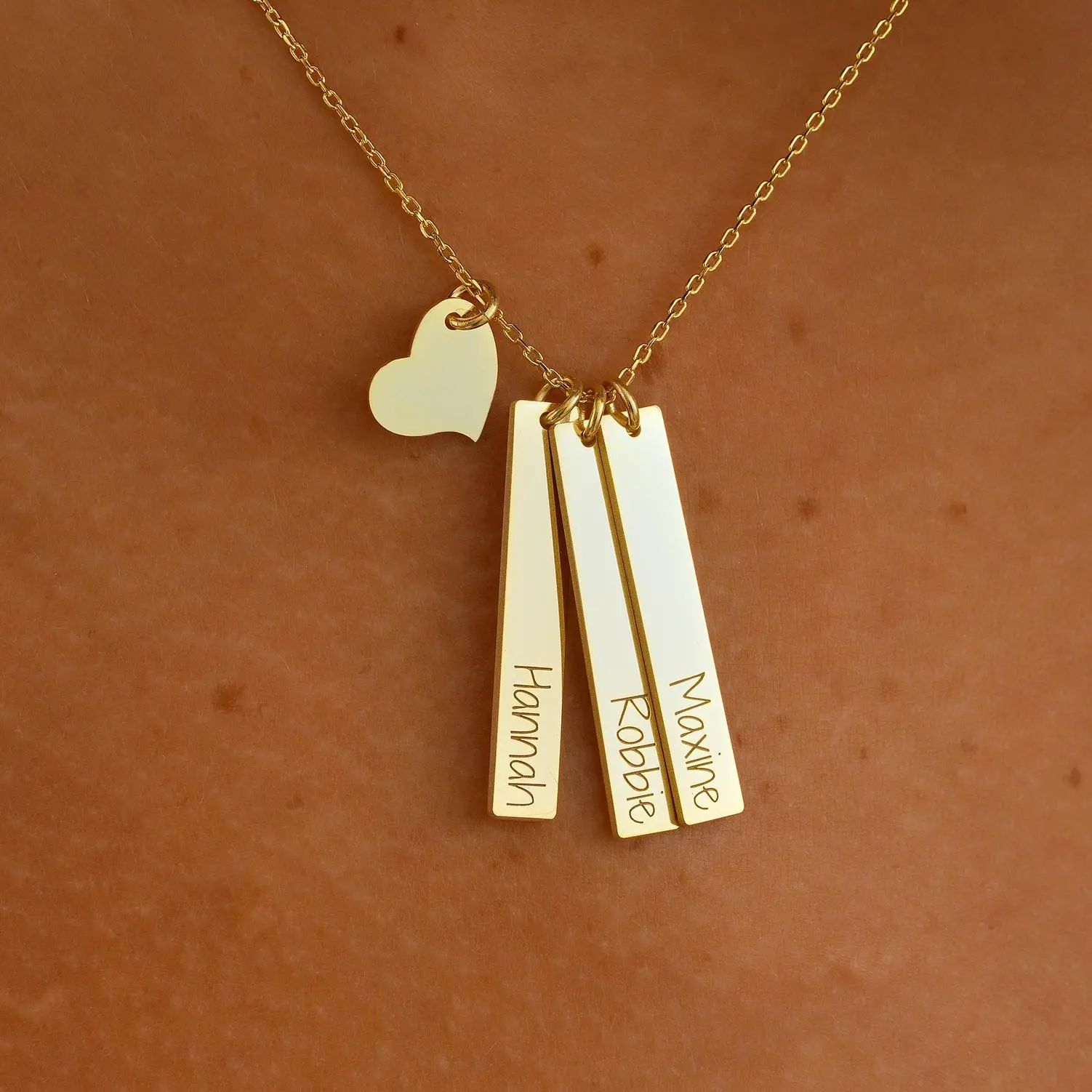 Multiple Name Bar Necklace, Customized Name Necklace, Name Bar Pendant, Name Personalized Necklace, Name Keepsake Necklace, Kids Name Jewelry, Family Name Pendant, Name Wedding Necklace, Couple Name Romantic Necklace Gift For Her, Name Bridesmaid Necklace