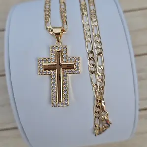 Gold necklace pendant gold plated