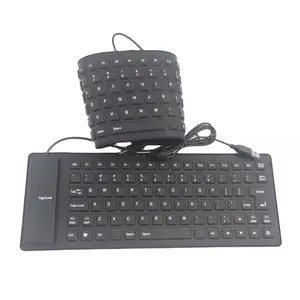 85 Keys Silicone Soft Keyboard Waterproof Dustproof Mute Folding Gaming Office Silent Keyboard