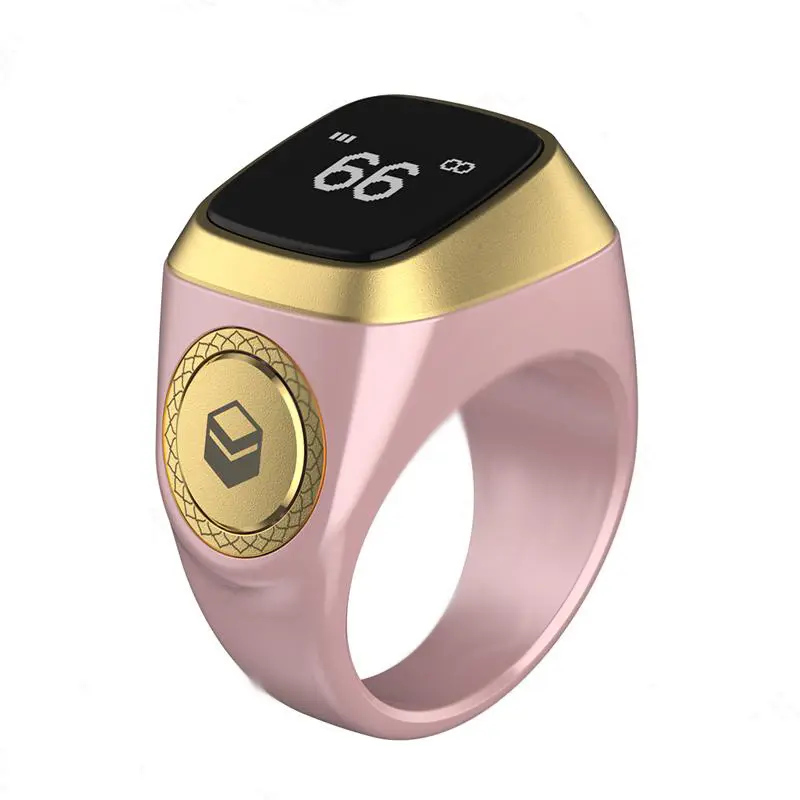2025 Modern Smart Ring, Waterproof Wearable Dhikr Counter Device with Digital Display, Electronic Tasbih Counter & Vibration Alert for Muslim Prayer Time, Dhikr Counter Ring
