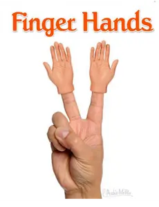 FINGER HANDS Light Skin Tone - 1 Pair Finger Puppets FINGER HANDS Light Skin Tone - 1 Pair Finger Puppets