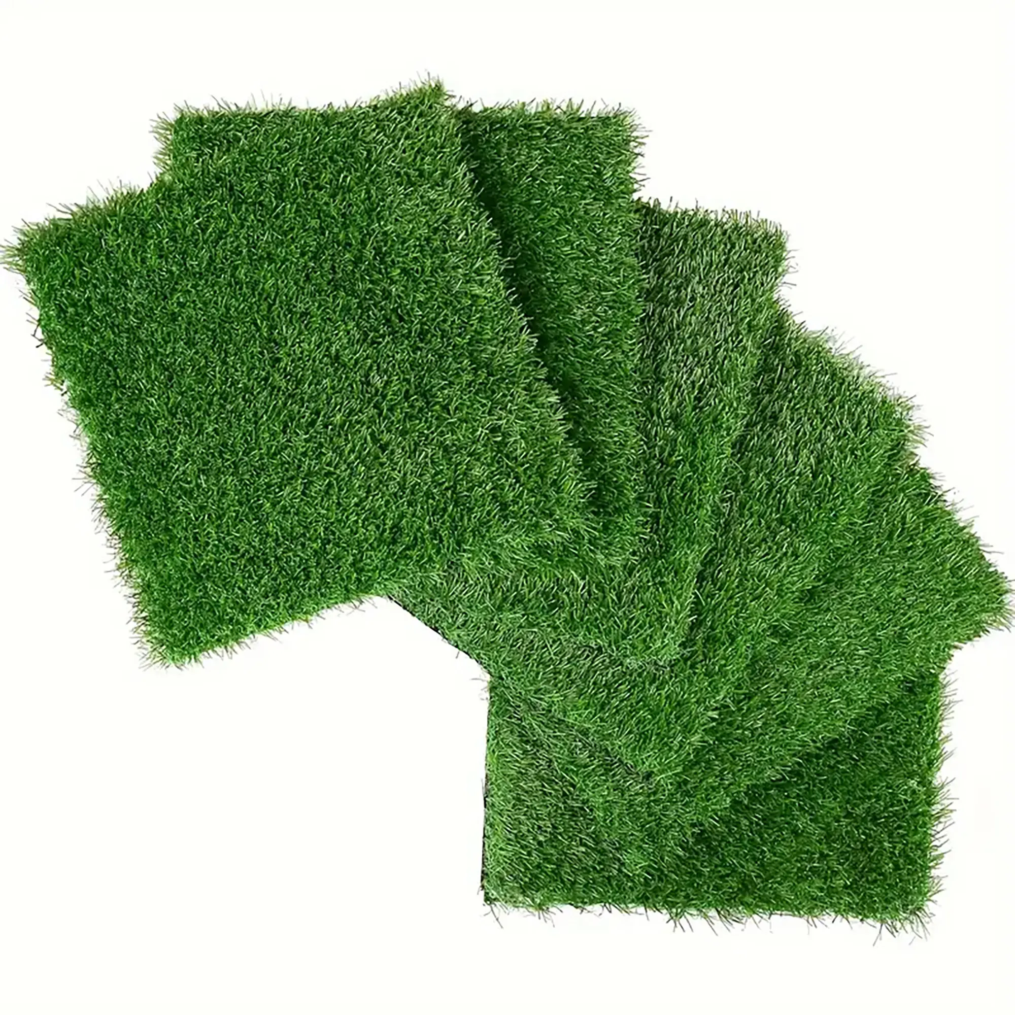 36 Packs Interlocking Artificial Lawn Tiles (12x12 in) - Easy to Install Outdoor Deck Flooring for Patio, Backyard, Nature-Inspired Home Improvement, Plants Accent Decor, Interlock Tile