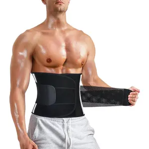 Men Waist Trainer Trimmer Tummy Control Compression Shapewear Body Shaper Sweat Belt