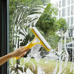 3 - in - 1 Window Cleaning Pro: Squeegee + Spray + Brush for Glass/Mirrors/Showers