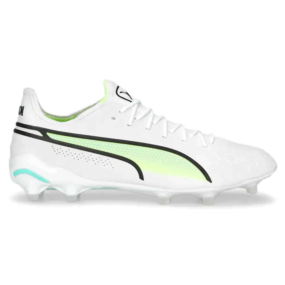 PUMA Mens King Ultimate Soccer Cleats Cleated, Firm Ground, Turf - White