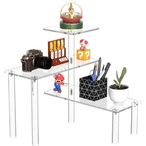 Clear Countertop Corner Organizer Shelf 11.8x11.8x12.4 Inch, 3 Tier  Bathroom Organizer Corner Shelf for Countertop, Space Saver,  Proof