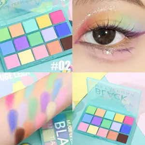 15 Color Eyeshadow Palette Spring Summer Macaron Colors, Multicolor Eye Makeup, Long-Lasting Matte Finish, Compact Portable Design, Highly Pigmented Palette