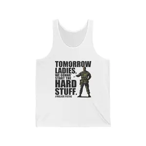 Major Payne Funny Unisex Jersey Tank, Military Humor Shirt, Gift for Him, Casual Wear, Summer Tank Top, Workout Shirt
