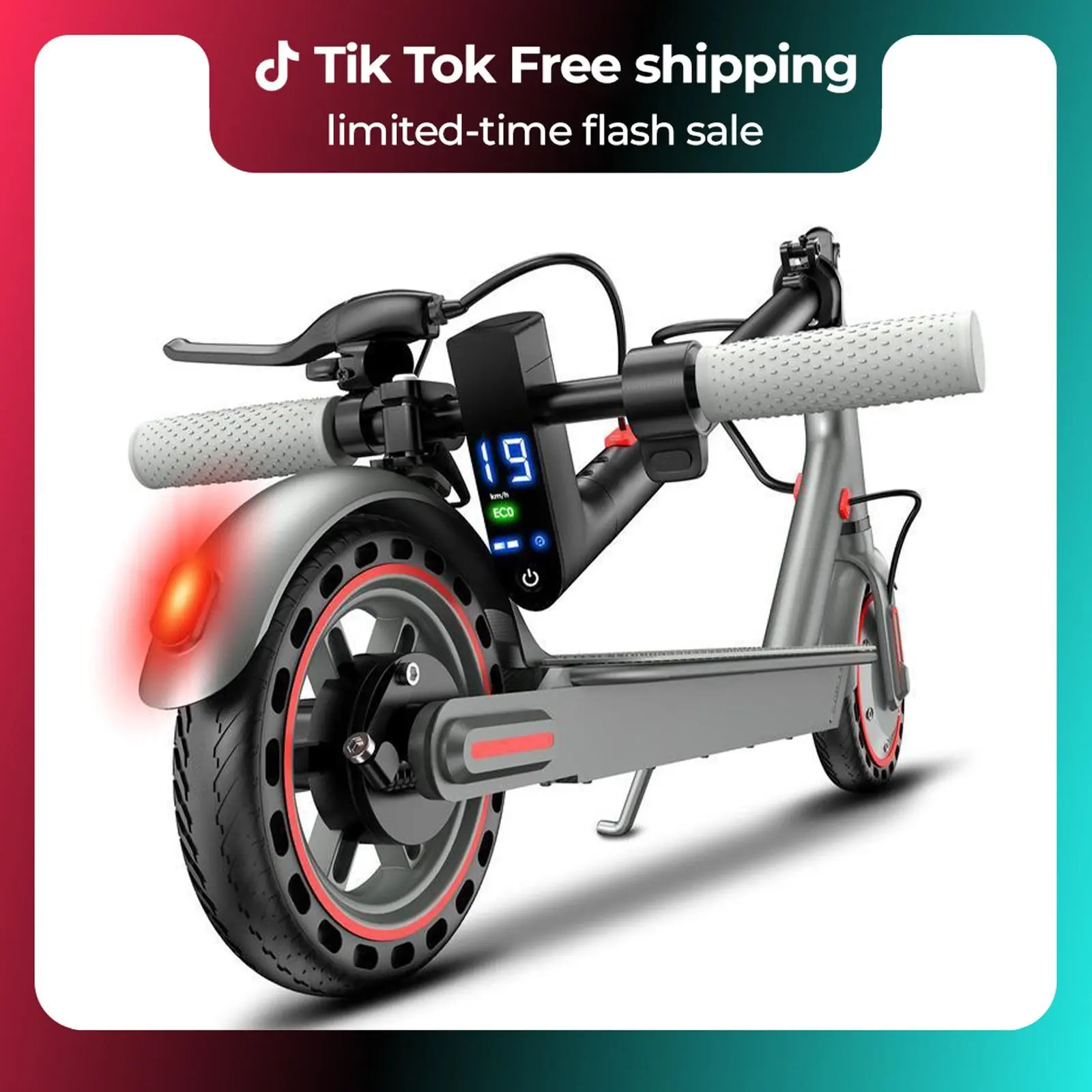 Electric Scooter -19 MPH Max Speed, 8.5''Honeycomb Solid Tires, 350W Motor, 12 Miles Range,Adjustable Speed Foldable Commuter Scooter with Dual Braking System &App Control School Scooters