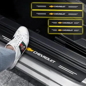 4PCS Car Refit Door Protector Anti Scratch Tape Trunk Sill Scuff Door Edge Stickers For Chevrolet Silverado Impala Malibu Cruze