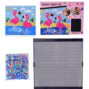 5mm Melting Beads Set Crane Pixel Mosaic Approx 2000 Pieces DIY Handmade Toy Accessories Craft Kit Natural Design Ideal for Christmas Bead Mix