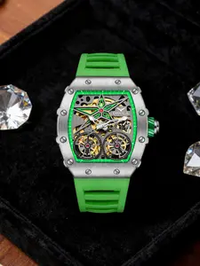 A men's business automatic mechanical wristwatch with a double tourbillon and complex functions Skeleton Watches