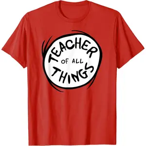 Dr. Seuss Teacher of All Things Emblem T-Shirt