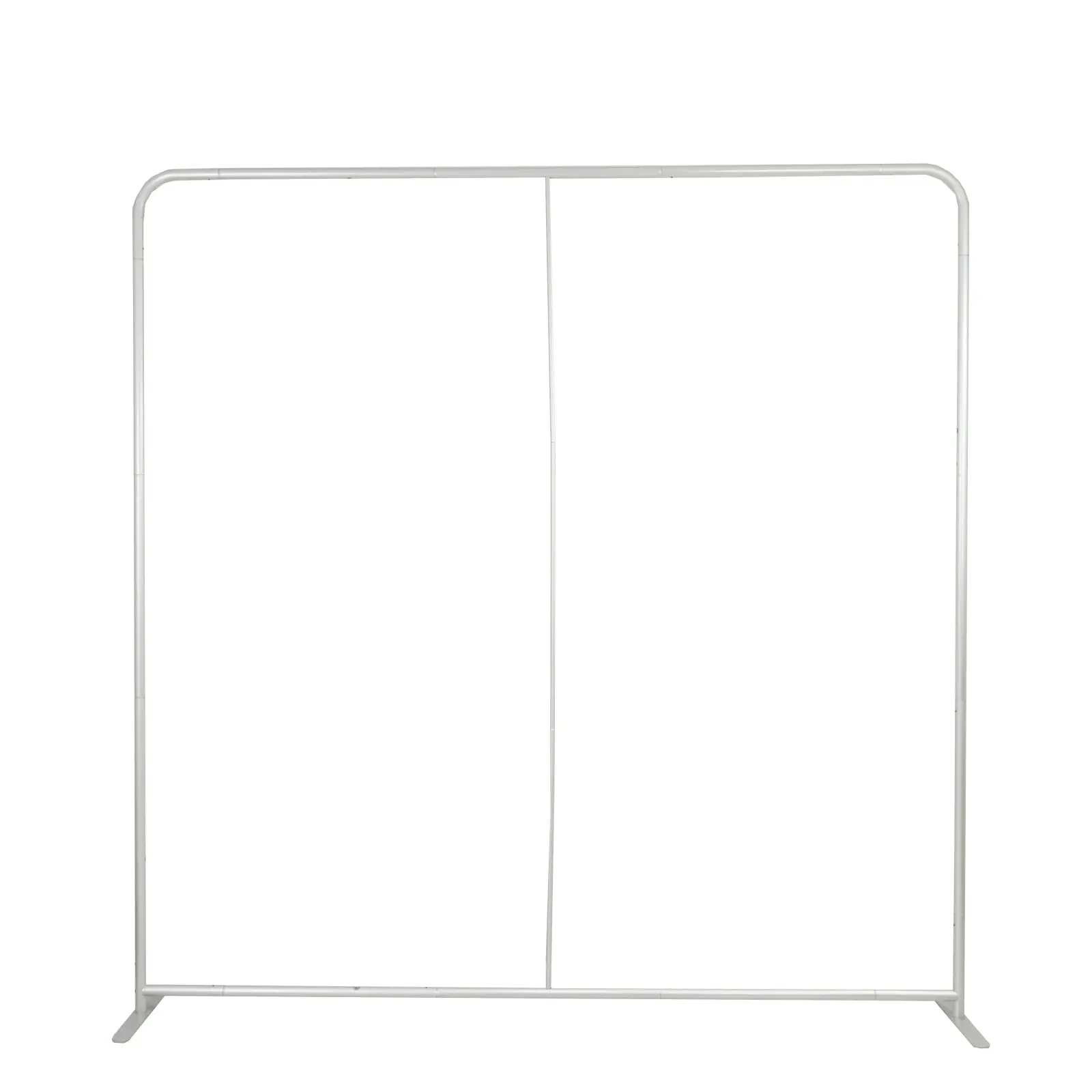 Aluminum Pillowcase Backdrop Stand, 8ft x 8ft Portable Rounded Corner Tension Fabric Display Stand for Studio Photography, Baby Showers, Receptions