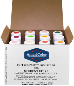 AmeriColor, Student Kit 2, Soft Gel Paste Food Color
