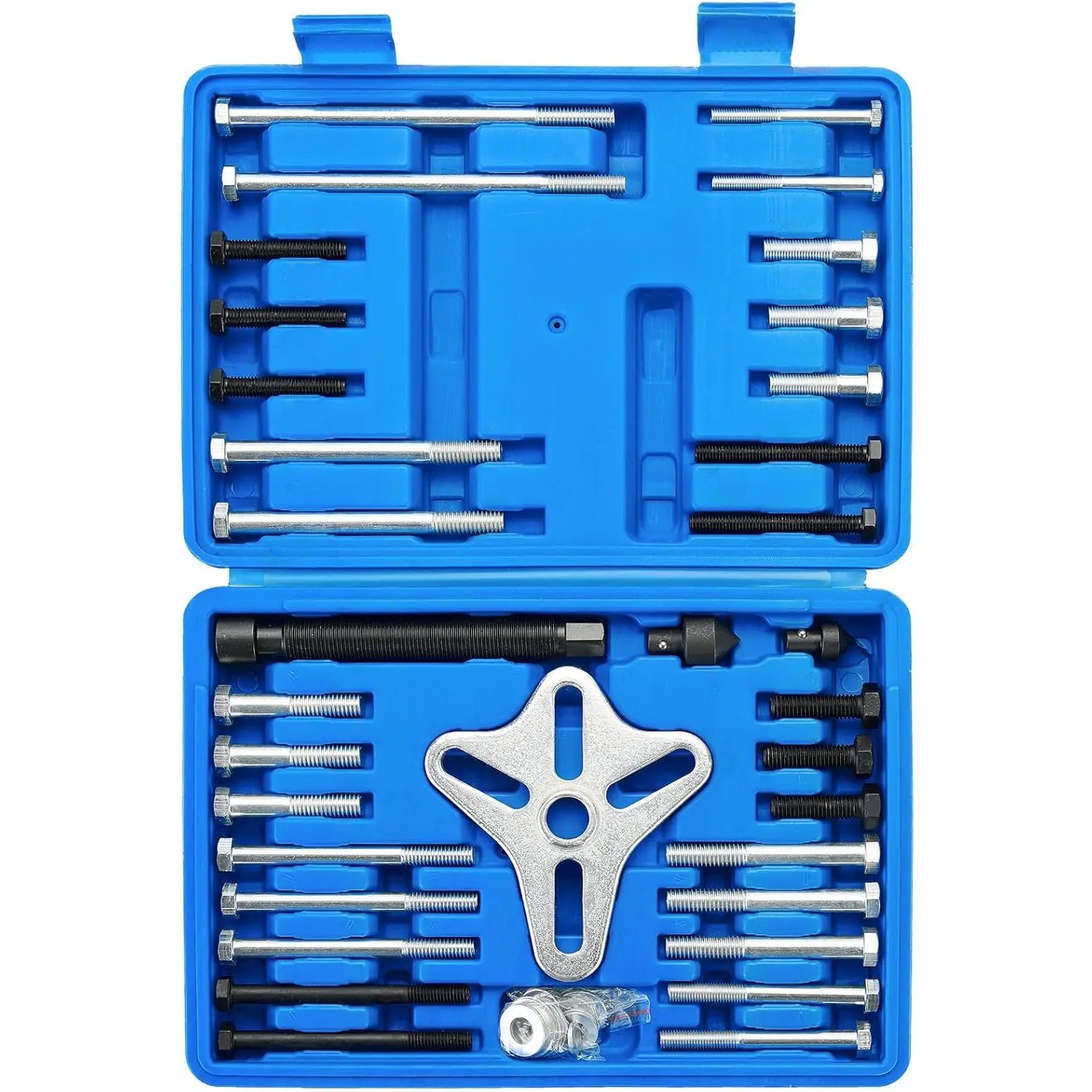 NYXOVA 46PCS Harmonic Balancer Puller Set – Steering Wheel & Crankshaft Pulley Removal Kit for Cars & SUVs