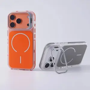 MagSafe Compatible iPhone Case with Camera Stand & Shockproof Bumper| Clear Protective Cover for iPhone 12 13 14 15 16 17 Pro Max Plus Air Anti-Scratch & Drop Protection