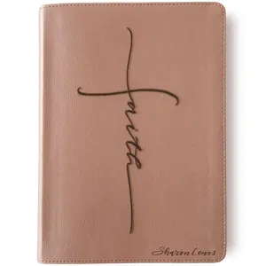 Personalized CSB She Reads Truth Bible - Rose Gold - Faith Cross - Hand Lettered and Engraved