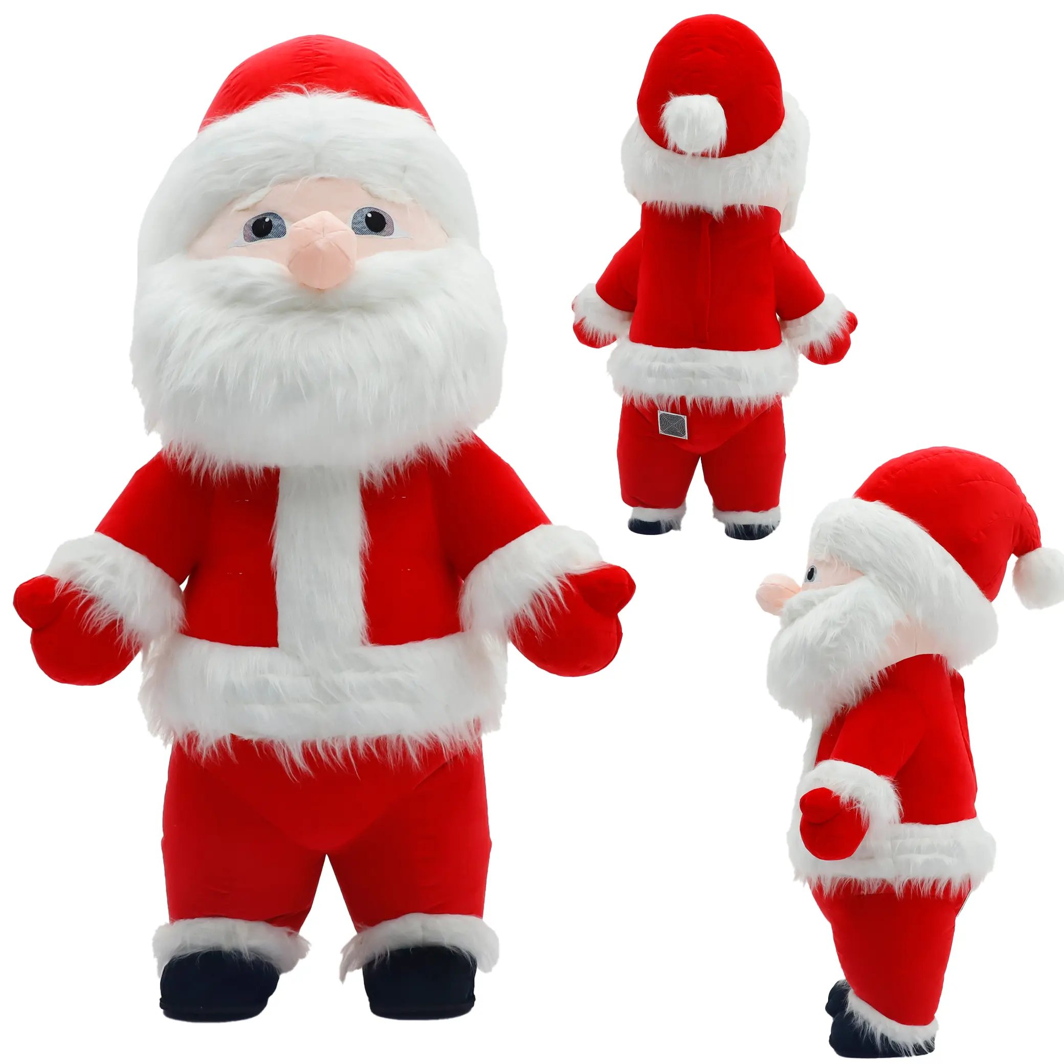 2025 New Ultra-Soft Giant 3D Santa Claus Inflatable Dress Jumpsuit - Festive Suit for Christmas Events, Stand Out at Gatherings (Home & Festive Party Supplies)