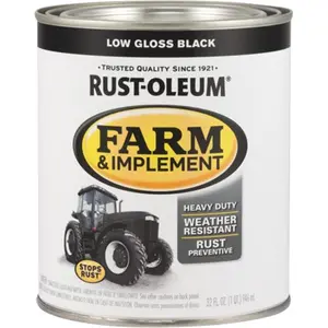 Rustoleum 280107 Farm Paint, Low Gl Black - 1 qt.