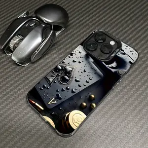 Case for iPhone 16 Pro Max 15 Plus 14 13 12 11 XS XR playing cards Fashion Pattern Shockproof Silicone PC Back Protective Smartphone Cover