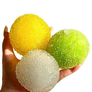 Handmade Crystal Grass Cake ASMR Ice Ball Squishy, Moldable Non Rebound Ice Texture Stress Relief Fidget Toy