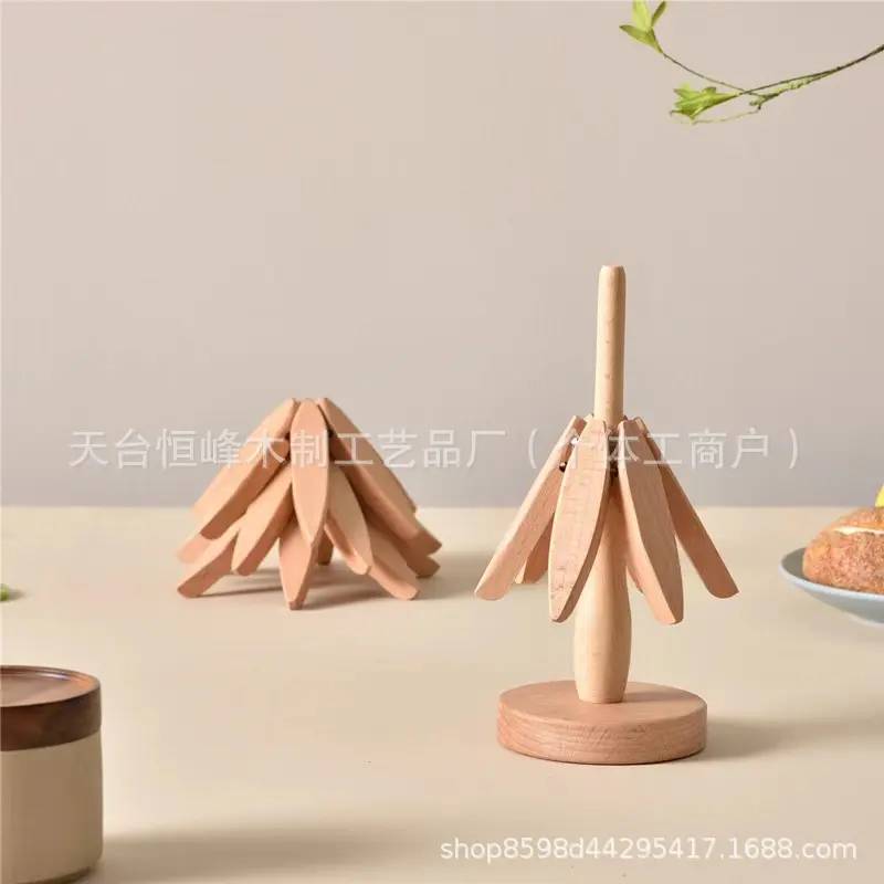 Leaf style, natural wood color
