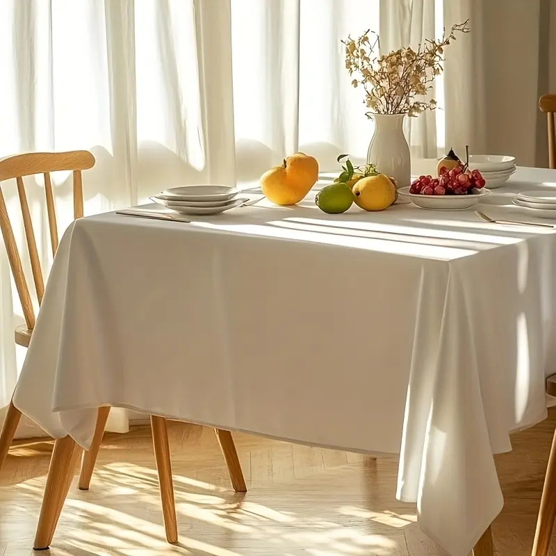 Rectangular Thick Tablecloth, Wedding Party Event Universal, 8m Long Table Dedicated, Heavy-Drape Solid Color Large Size, 2pcs