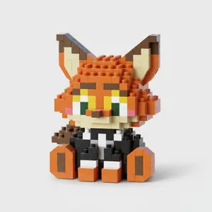 Fox Building Block Model Set, Perfect Gift for Husband Boyfriend Birthday Halloween Christmas, Collectible Decorative Living Room Toy