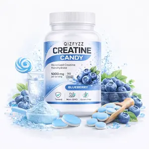Creatine Chews 5000mg – Blueberry Flavor | Micronized Creatine Monohydrate, 90 Chewable Tablets | Energy, Strength & Workout Performance | No Mixing Required
