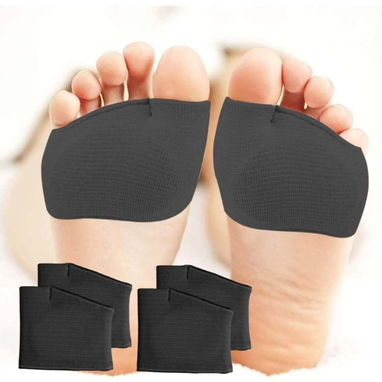 4 Pairs Metatarsal Pads for Men and Women - Ball of Foot Pain Relief Cushions for Sesamoiditis, Metatarsalgia, Morton's Neuroma,Fabric Sleeves with Gel Inserts(L/S) party  supplies gift