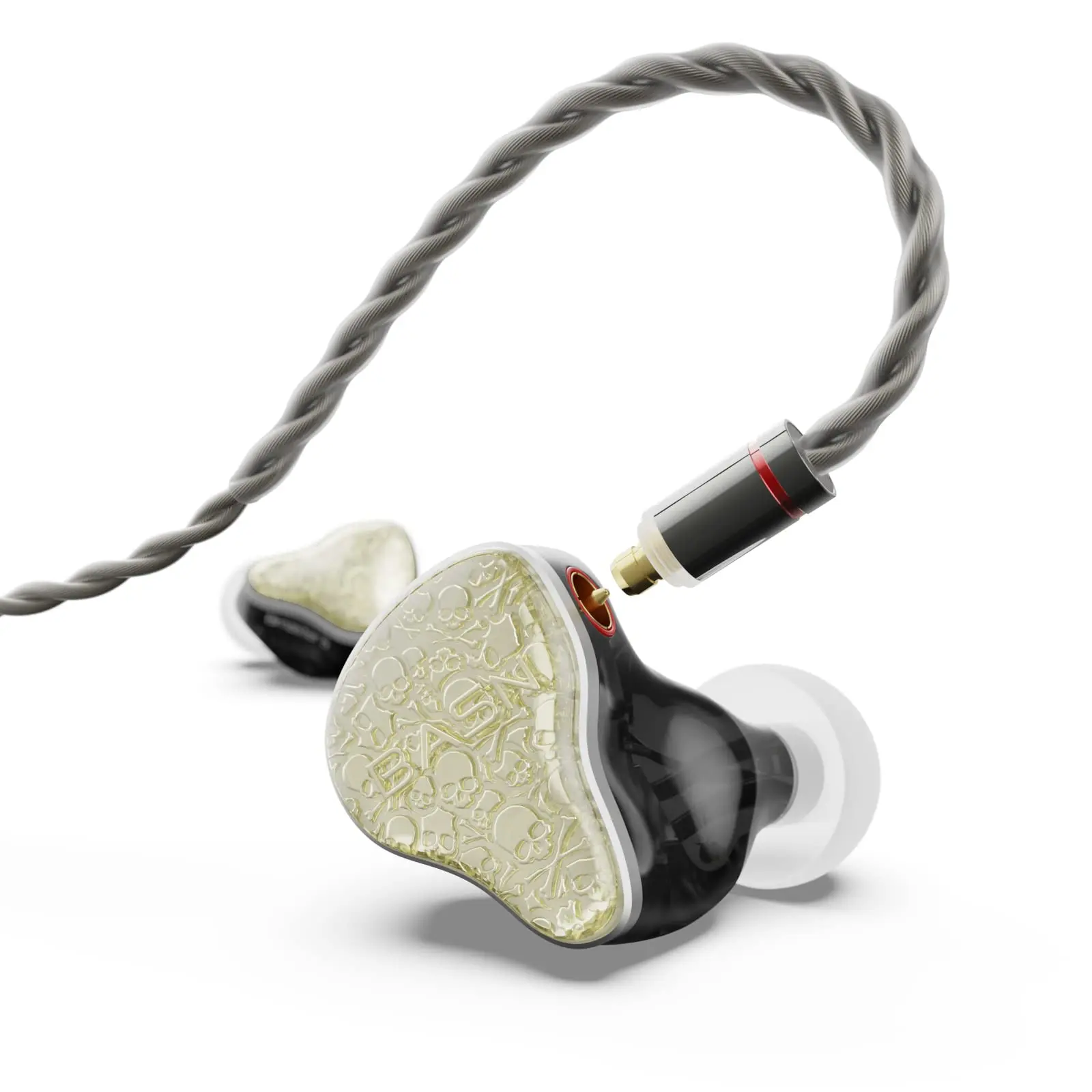 BASN Bmaster5 Plug-in Ear Digital Earbuds for Musicians, 1DLC Diaphragm 4BA 5-Driver Wired IEMs with Silver-Plated OFC Cable, Noise Isolation, Durable Aluminium Build, Stereo Audio, Adjustable Detachable Silicone Fit, Laptop Compatible Headphones, Custom