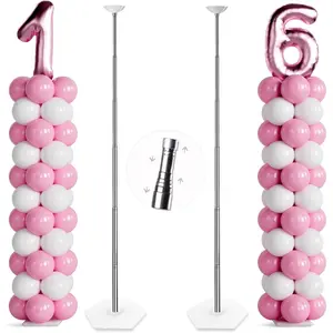Balloon Stand Set of 2, 1.5ft to 7ft Free Balloon Column Stand for Decorations