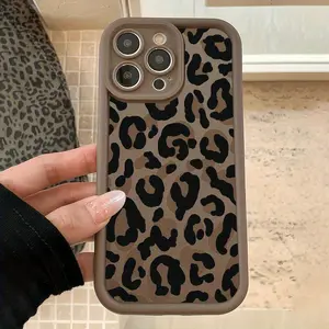 Vintage Brown Leopard Print Magnetic MagSafe Phone Case, Y2K Aesthetic Soft Matte Shockproof Protective Cover for iPhone 17/16/15/14/13/12/11/XS/XR/X/8/7/6S Mini/Plus/Pro/Pro Max/SE & Samsung Galaxy S25/S24/S23/S22 Ultra