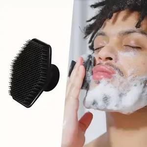 Men's Facial Exfoliating Pad, Dead Skin Remover, Gentle Exfoliation Deep Cleansing Massager, Cleanser Brush, Non-Irritating Light, Beard Area Use, Improves Circulation, Exfoliating Tool, Dense Bristles