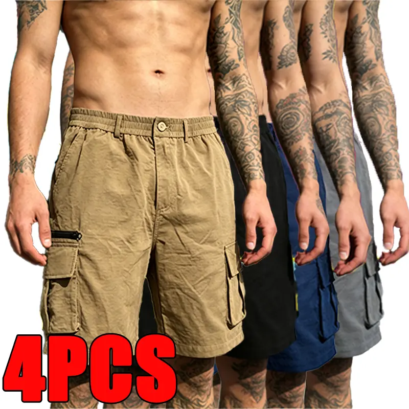 Men’s cargo pants, tactical men’s shorts, men’s shorts with multifunctional pockets, suitable for golf and outdoor activities, men’s hiking shorts, wear-resistant, wrinkle-resistant, breathable shorts