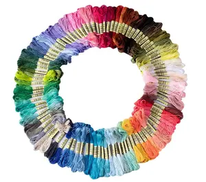 Friendship Bracelet String 50 Skeins Rainbow Color Embroidery Floss Cross Stitch Embroidery Thread Cotton Floss Bracelet Yarn, Craft Floss