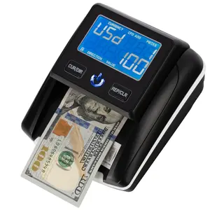 Perco Portable Counterfeit Bill Detector with UV/MG1/MG2/IR Smart Detection Compact Lightweight Design Money Checker for Small Business Retail and On-The-Go Use