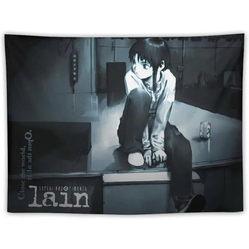 Art Tapestry Anime Serial Experiments Lain Tapestry (3) Tapestry Cool Artworks Painting Wall Art Prints Hanging Picture Home Decor Tapestries Gift Idea 40in*60in