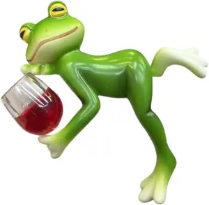 Mini frog statue planter decoration. This adorable frog statue is suitable for both indoor and outdoor use and is a perfect choice for planters, home and patio decorations.