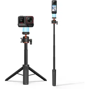 Tripod for  X5 ACE Pro 2, 21" Selfie Stick Quick Release Extension Rod Mini Table Desk Portable Handle Grip Stand with Cold Shoe for Insta 360 X5 X4 Air, ACE Pro 2 Accessories